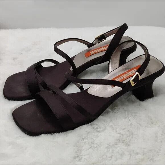 Unlisted Y2K Square Toe Strappy kitten heel Sandals Sz 7.5 - Picture 3 of 8